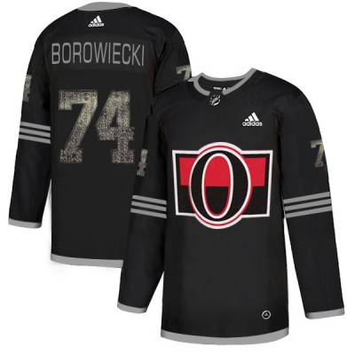 Adidas Ottawa Senators #74 Mark Borowiecki Black_1 Authentic Classic Stitched NHL Jersey